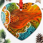 The Beautiful Of Art Indonesian Batik Pattern Ornament (Heart) Front