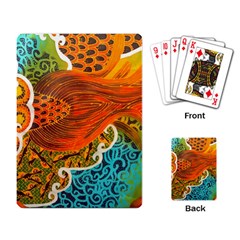 The Beautiful Of Art Indonesian Batik Pattern Playing Card by Sapixe