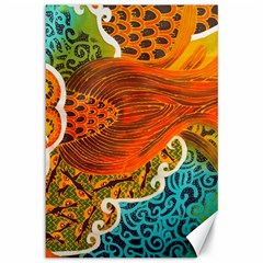 The Beautiful Of Art Indonesian Batik Pattern Canvas 12  x 18  