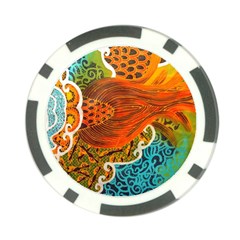 The Beautiful Of Art Indonesian Batik Pattern Poker Chip Card Guard by Sapixe