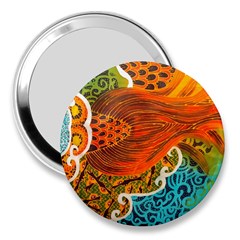 The Beautiful Of Art Indonesian Batik Pattern 3  Handbag Mirrors