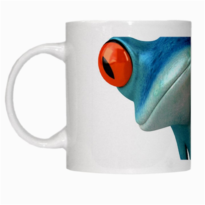 Tree Frog Illustration White Mugs