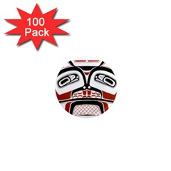 Traditional Northwest Coast Native Art 1  Mini Magnets (100 Pack)  by Sapixe