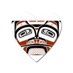 Traditional Northwest Coast Native Art Heart Magnet by Sapixe