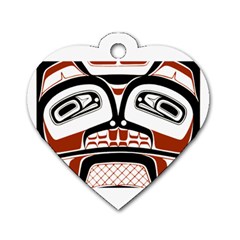 Traditional Northwest Coast Native Art Dog Tag Heart (one Side) by Sapixe