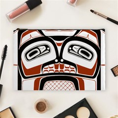 Traditional Northwest Coast Native Art Cosmetic Bag (large)  by Sapixe