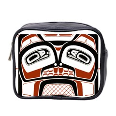 Traditional Northwest Coast Native Art Mini Toiletries Bag 2-side by Sapixe