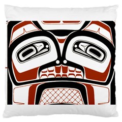 Traditional Northwest Coast Native Art Large Cushion Case (one Side) by Sapixe