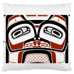 Traditional Northwest Coast Native Art Standard Flano Cushion Case (one Side) by Sapixe