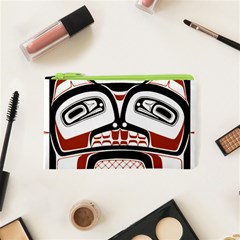 Traditional Northwest Coast Native Art Cosmetic Bag (xs) by Sapixe