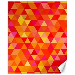 Triangle Tile Mosaic Pattern Canvas 11  X 14   by Sapixe