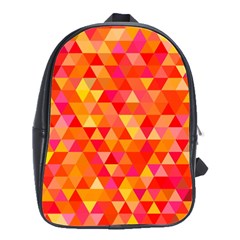 Triangle Tile Mosaic Pattern School Bag (large) by Sapixe