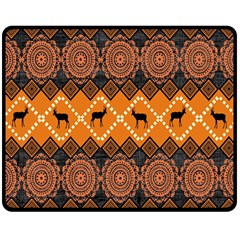 Traditiona  Patterns And African Patterns Double Sided Fleece Blanket (medium)  by Sapixe