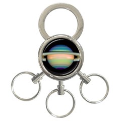 True Color Variety Of The Planet Saturn 3-ring Key Chains by Sapixe