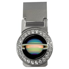 True Color Variety Of The Planet Saturn Money Clips (cz)  by Sapixe