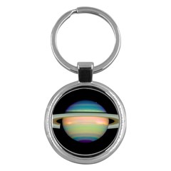 True Color Variety Of The Planet Saturn Key Chains (round)  by Sapixe