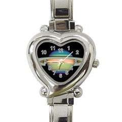 True Color Variety Of The Planet Saturn Heart Italian Charm Watch by Sapixe