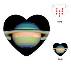 True Color Variety Of The Planet Saturn Playing Cards (heart) 