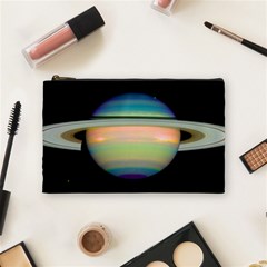 True Color Variety Of The Planet Saturn Cosmetic Bag (medium)  by Sapixe