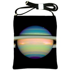 True Color Variety Of The Planet Saturn Shoulder Sling Bags by Sapixe