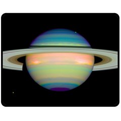 True Color Variety Of The Planet Saturn Fleece Blanket (medium)  by Sapixe