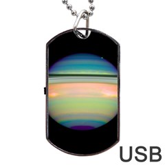 True Color Variety Of The Planet Saturn Dog Tag Usb Flash (one Side) by Sapixe