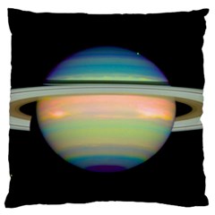 True Color Variety Of The Planet Saturn Large Flano Cushion Case (two Sides) by Sapixe