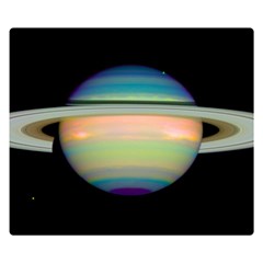 True Color Variety Of The Planet Saturn Double Sided Flano Blanket (small)  by Sapixe