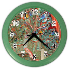 Traditional Korean Painted Paterns Color Wall Clocks by Sapixe