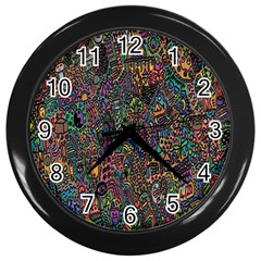 Trees Internet Multicolor Psychedelic Reddit Detailed Colors Wall Clocks (black) by Sapixe