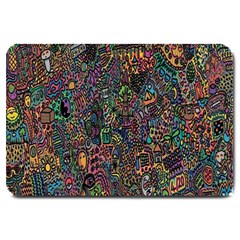 Trees Internet Multicolor Psychedelic Reddit Detailed Colors Large Doormat  by Sapixe