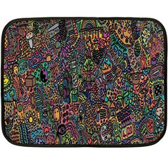 Trees Internet Multicolor Psychedelic Reddit Detailed Colors Fleece Blanket (mini) by Sapixe