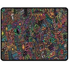 Trees Internet Multicolor Psychedelic Reddit Detailed Colors Fleece Blanket (medium)  by Sapixe