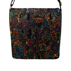 Trees Internet Multicolor Psychedelic Reddit Detailed Colors Flap Messenger Bag (l)  by Sapixe