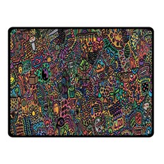 Trees Internet Multicolor Psychedelic Reddit Detailed Colors Double Sided Fleece Blanket (small)  by Sapixe