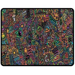 Trees Internet Multicolor Psychedelic Reddit Detailed Colors Double Sided Fleece Blanket (medium)  by Sapixe