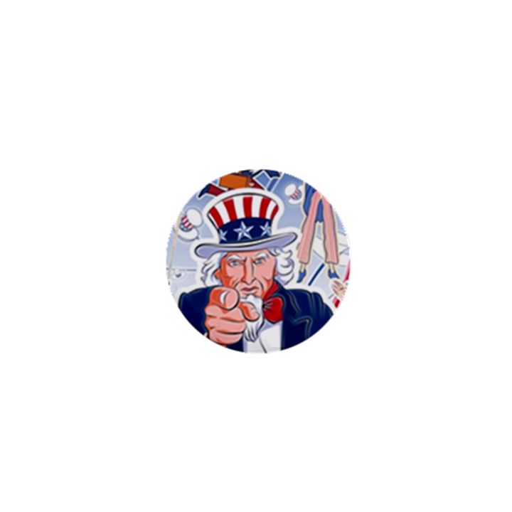 United States Of America Celebration Of Independence Day Uncle Sam 1  Mini Buttons