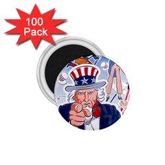 United States Of America Celebration Of Independence Day Uncle Sam 1 75  Magnets (100 Pack)  by Sapixe