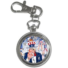 United States Of America Celebration Of Independence Day Uncle Sam Key Chain Watches by Sapixe