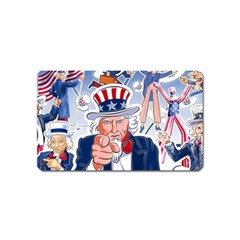 United States Of America Celebration Of Independence Day Uncle Sam Magnet (name Card) by Sapixe