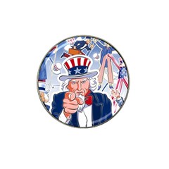 United States Of America Celebration Of Independence Day Uncle Sam Hat Clip Ball Marker (4 Pack) by Sapixe