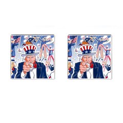 United States Of America Celebration Of Independence Day Uncle Sam Cufflinks (square) by Sapixe