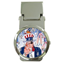 United States Of America Celebration Of Independence Day Uncle Sam Money Clip Watches by Sapixe