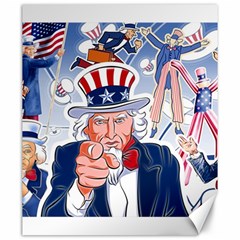 United States Of America Celebration Of Independence Day Uncle Sam Canvas 20  X 24   by Sapixe