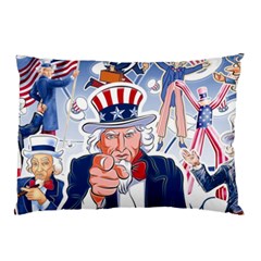 United States Of America Celebration Of Independence Day Uncle Sam Pillow Case by Sapixe