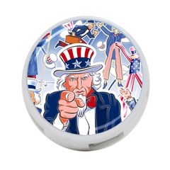 United States Of America Celebration Of Independence Day Uncle Sam 4-port Usb Hub (two Sides)  by Sapixe