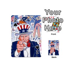 United States Of America Celebration Of Independence Day Uncle Sam Playing Cards 54 (mini)  by Sapixe