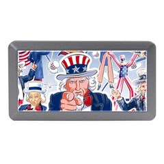 United States Of America Celebration Of Independence Day Uncle Sam Memory Card Reader (mini) by Sapixe