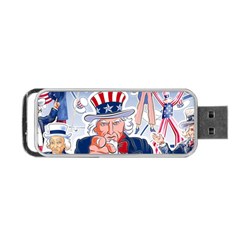 United States Of America Celebration Of Independence Day Uncle Sam Portable Usb Flash (two Sides) by Sapixe