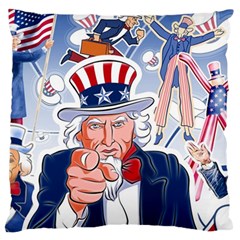 United States Of America Celebration Of Independence Day Uncle Sam Standard Flano Cushion Case (one Side) by Sapixe